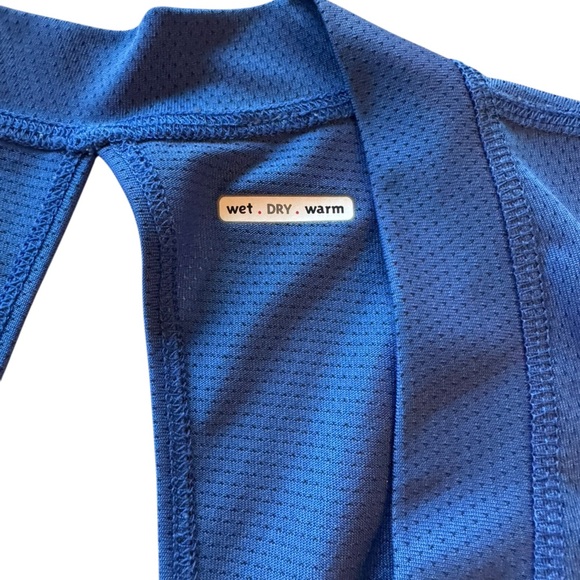 Lululemon Blue Mesh Racerback Tank Top | Built-In Bra | Size 6 0045 - Picture 2 of 8